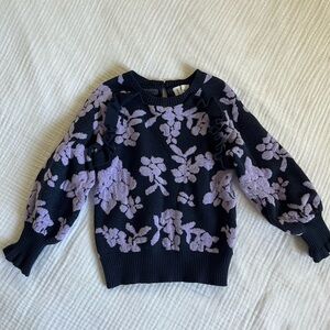 Janie and Jack Intarsia Ruffle Sweater